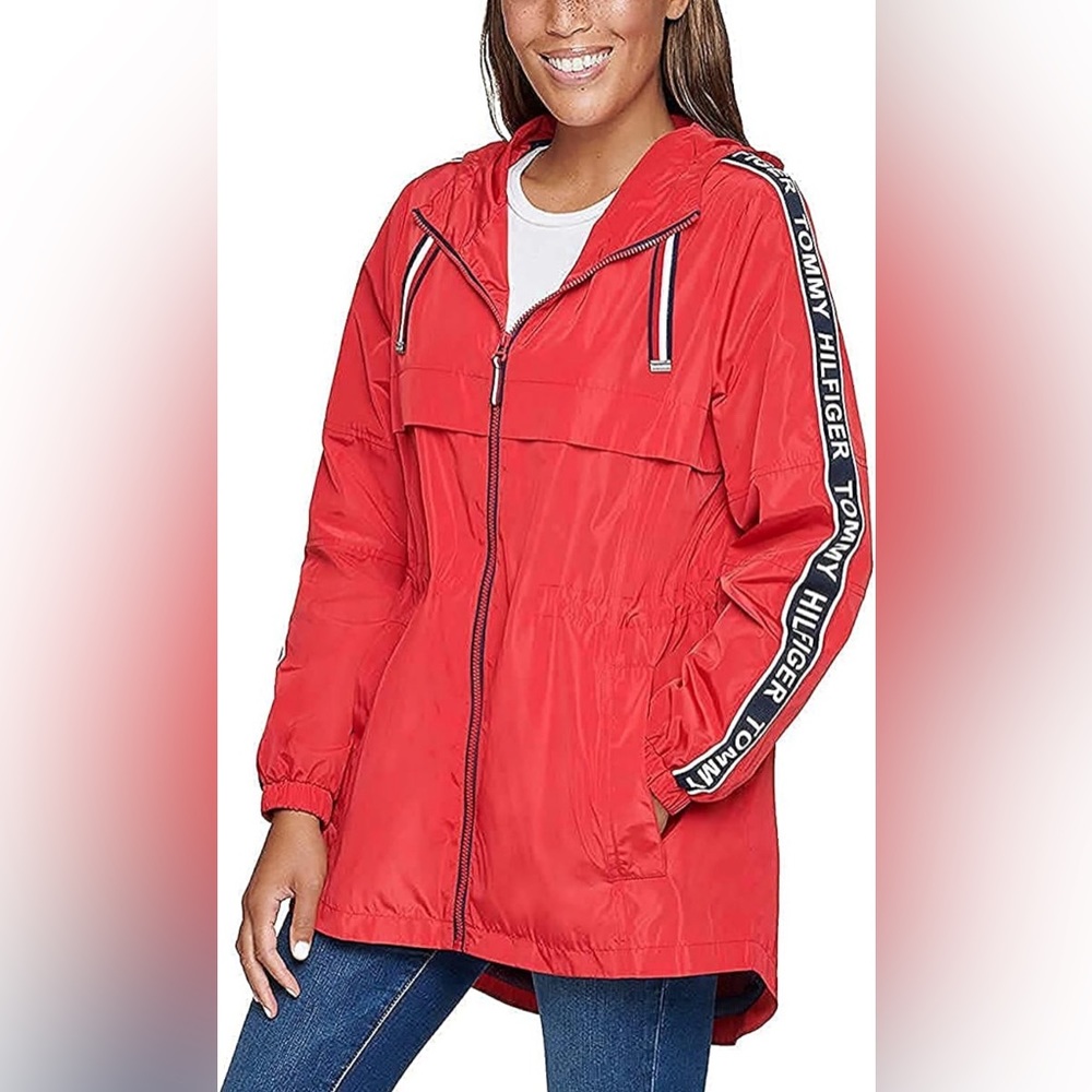 Tommy Hilfiger Red Windbreaker in Large